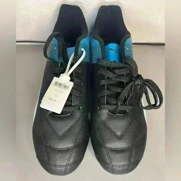 Puma Adreno II FG 10346903 Mens Black Leather Athletic Soccer Cleats Shoes - Picture 3 of 5